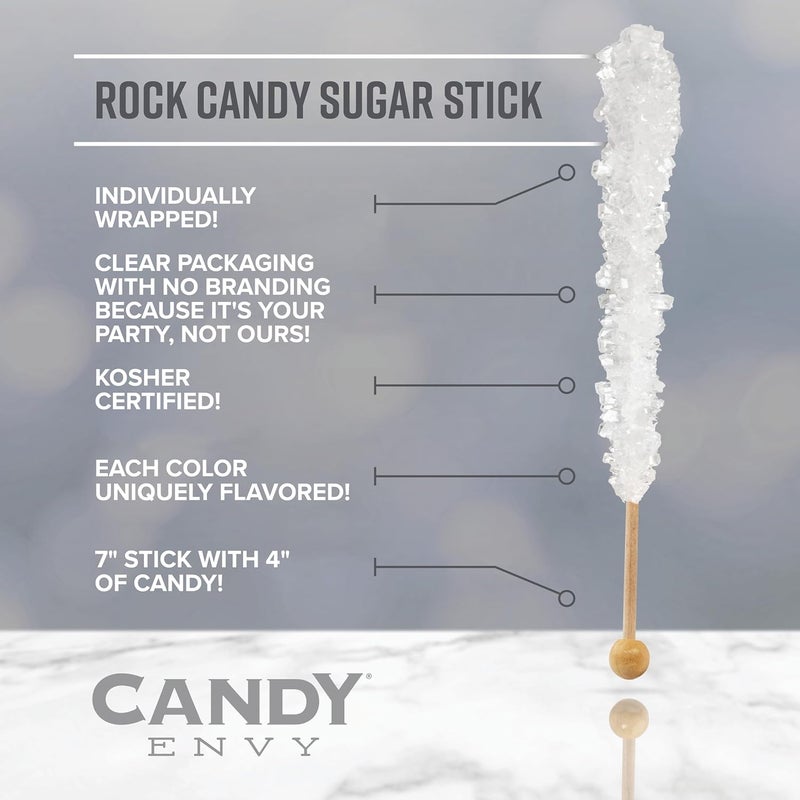 Candy Envy Silver Rock Candy Sticks - 12 Count - Image 4
